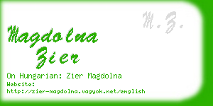 magdolna zier business card